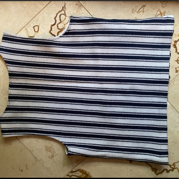 Theory Navy/White striped tank - Picture 5 of 9